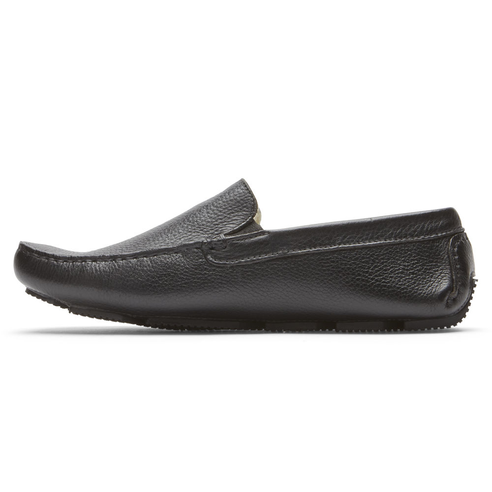 Rockport Mens Slippers Black - Rhyder - UK 537-TYWECQ